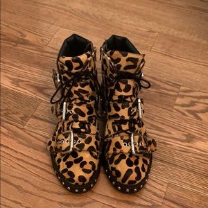 Topshop Leopard Animal Print Boots 